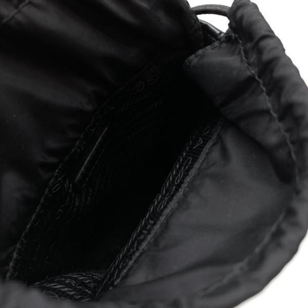 Prada Leather Drawstring Smartphone Case Black - image 5